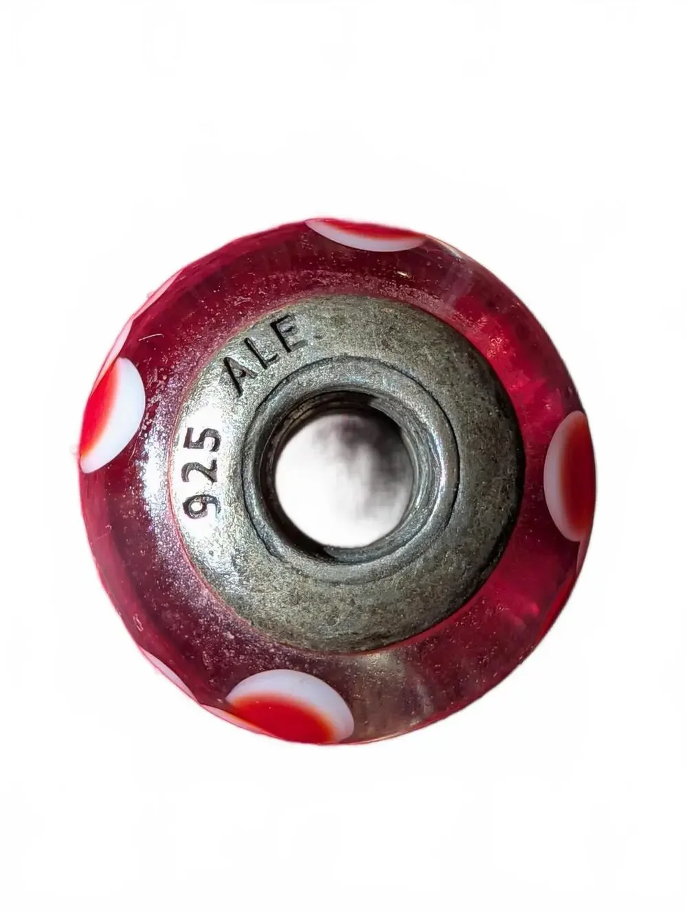 Pandora Pink and Red Glass Floral Charm Bead